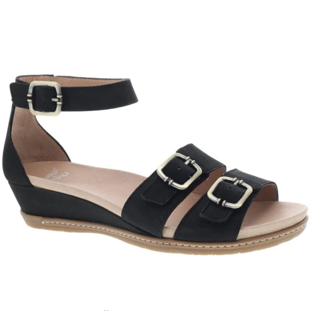 Dansko EUC Astrid Wedge Sandals Black Size US 10.5-11